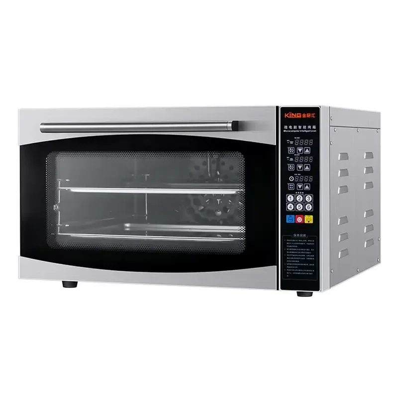 Commercial Stainless Steel Electric Convection Oven 2 Tray Bread Toaster for Bakery Countertops Professional Baking Equipment