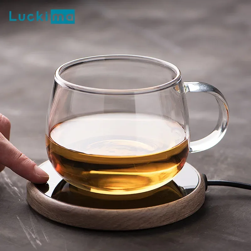 Electric Coffee Cup Warmer for Milk Water Tea Cocoa Home Office Desk Use Beverage Mug Warmer Heating Plate 8 Hours Auto Shut Off