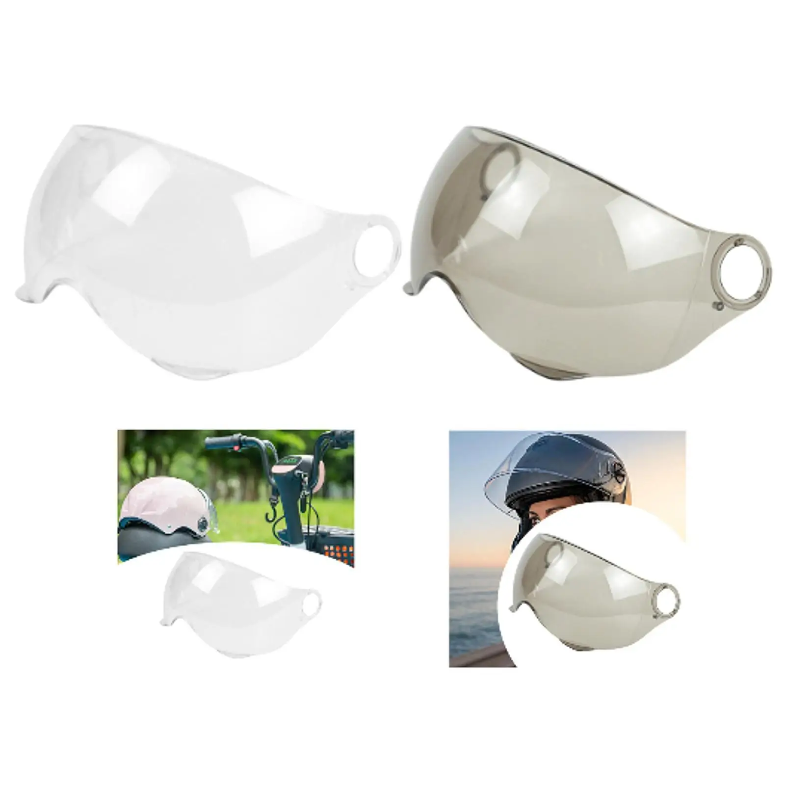 

High Performance Universal Helmet Visor Lens Anti Fog Wind Shade PET Shield for Modular Motorcycle Helmets