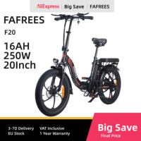Fafrees F20 Folding Electric Bicycle 250W, 36V 16Ah Lithium Battery, 20 inch MTB Mountain Bike Outdoor Fat Ebike for Adult