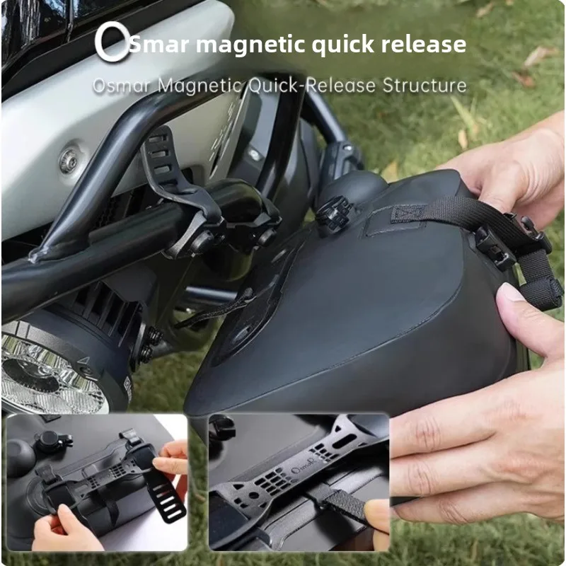 Cokima motorcycle airtight bar bag TPU waterproof inflatable magnetic suction hanging bag anti-drop side bag quick dismantling