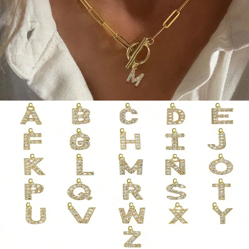 26 A-Z الأولي قلادة قلادة الفولاذ المقاوم للصدأ تبديل المشابك مشبك ورق سلسلة المختنق رسالة قلادة للنساء هدايا