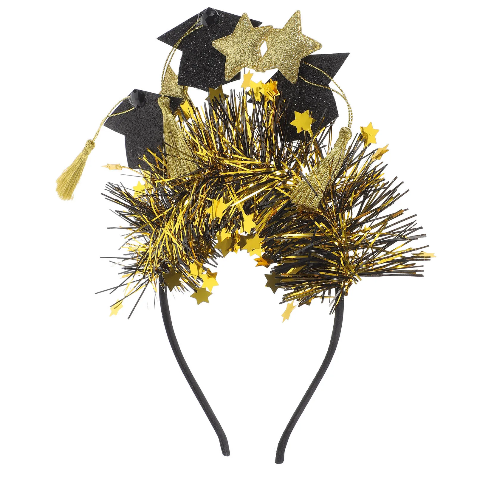 Grad อุปกรณ์เสริมผมหมวกหมอ Headdress Graduation ตกแต่งพู่ Hairband แถบคาดศีรษะ