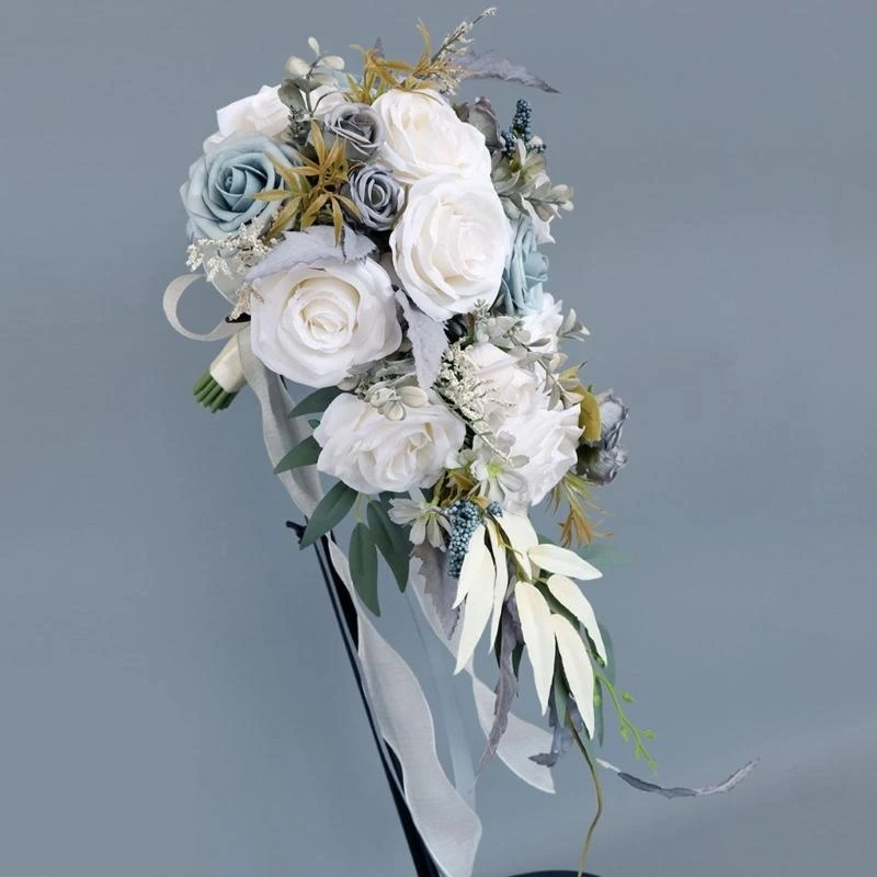 Artificial Flower Bouquets for Ceremony, Wedding Party Centerpieces Decorations 15UB