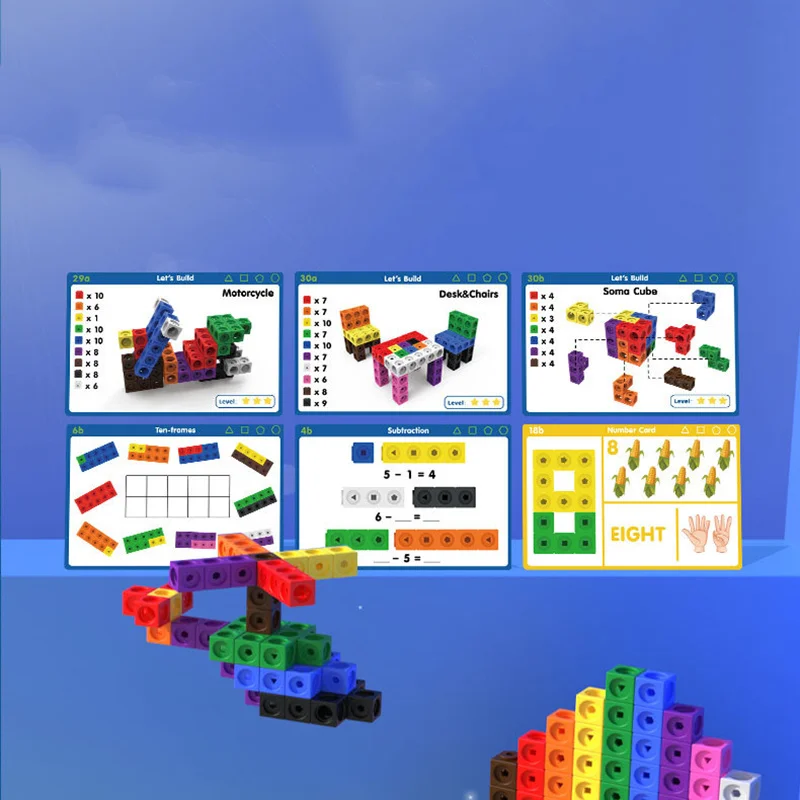 Kids Children Mathematics Linking Cubes Blocks Kids Educational Numbers Math Kindergarten Toys