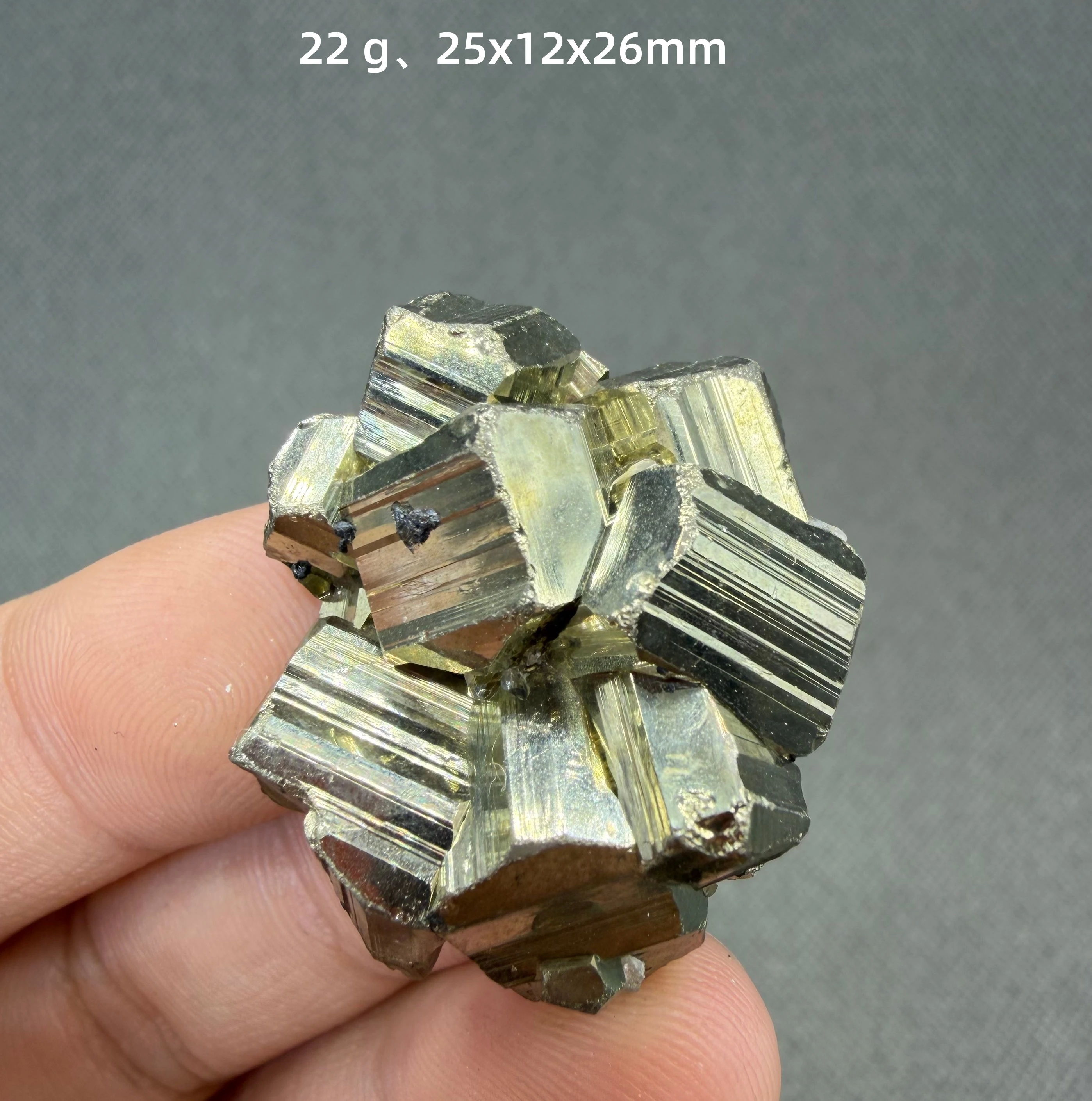 Natural Polyhedral Pyrite mineral specimen + healing quartz crystals and stones rock