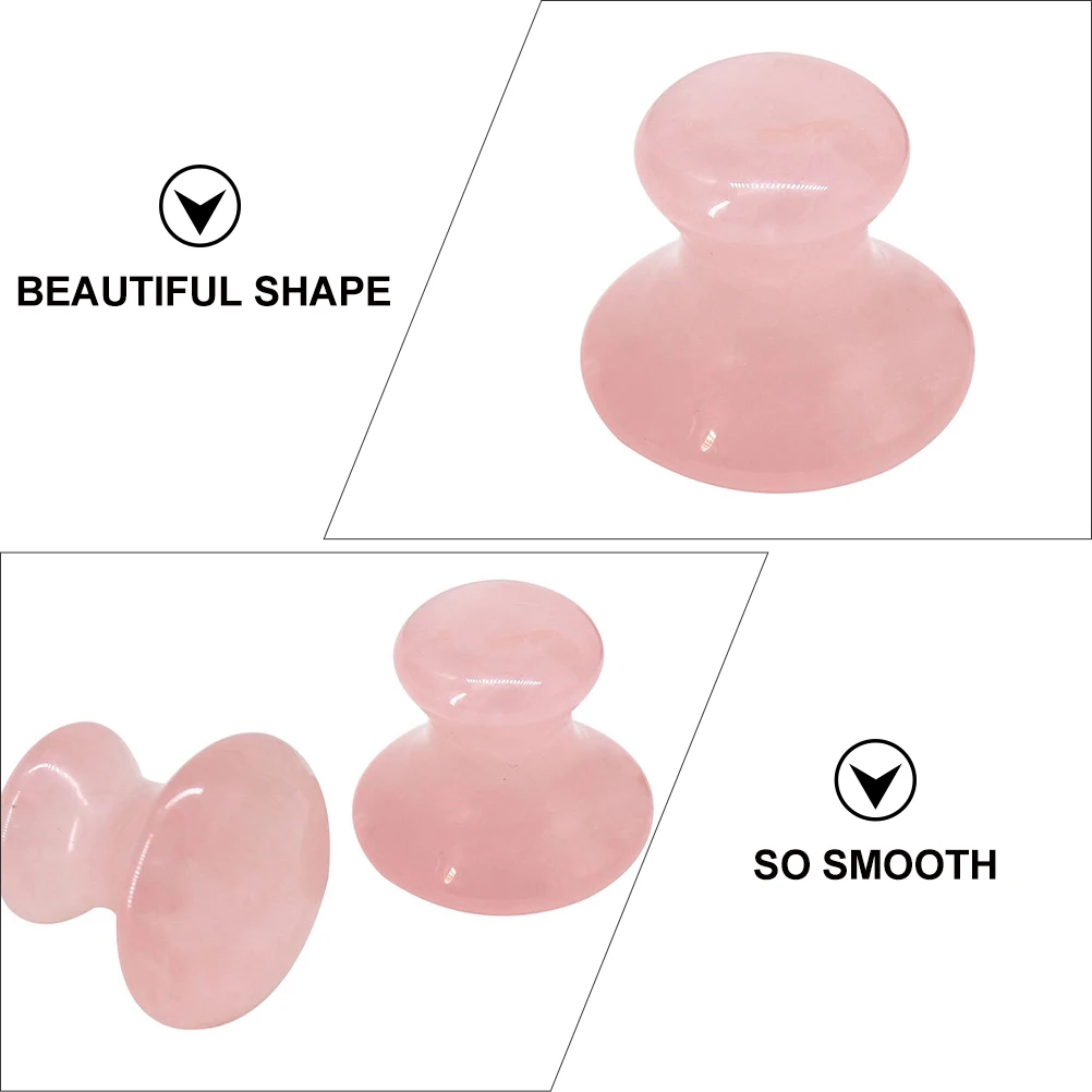 

2pcs Mushroom Shaped Gua Sha Scraping Plate Smooth Massager Natural Crystal Face Neck Shoulder Back Tools