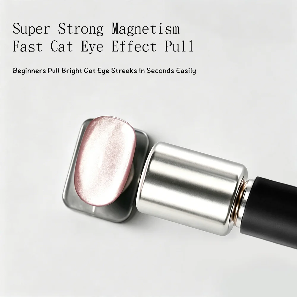 2/3PCS New Nail Cat Eye Magnetic Ball Cylindrical Magnet Double Head Nail Magnet Round Steel Ball Magnet Cat Eye Nail Art Tool view 6