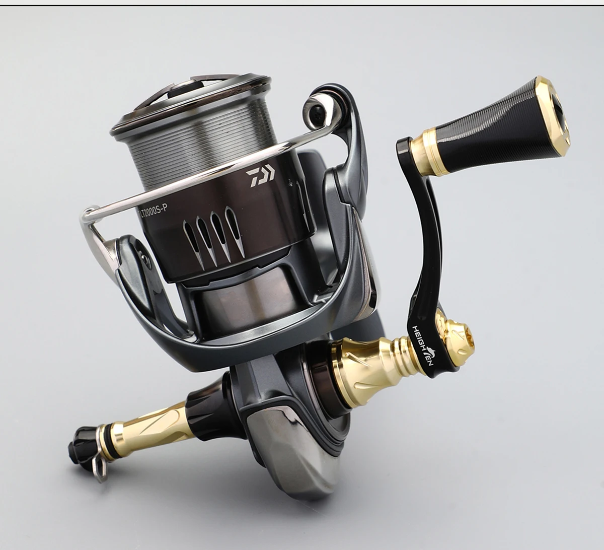 HEIGHTEN Spinnrolle mit Einzelgriff und Einstellbarem Spindelabstand von 40mm bis 50mm und 20mm Carbon-Knöpfen für Luya-Angeln – Detail 27