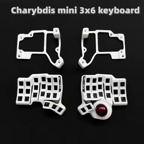 3x6 Charybdis Mini Split Keyboard Kit Custom Wireless TBK Mini Mechanical Keyboard Kit Hotswap Gaming Bluetooth Keyboard Black