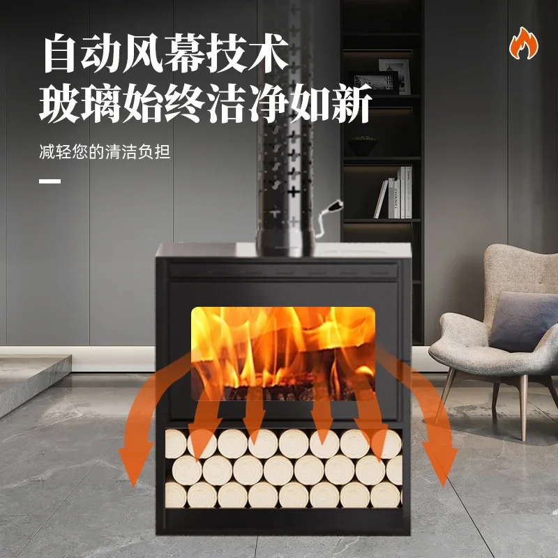 

Real fire fireplace Firewood Household Indoor Rural Villa B & B Wood burning Winter firewood heater Wood burning stove