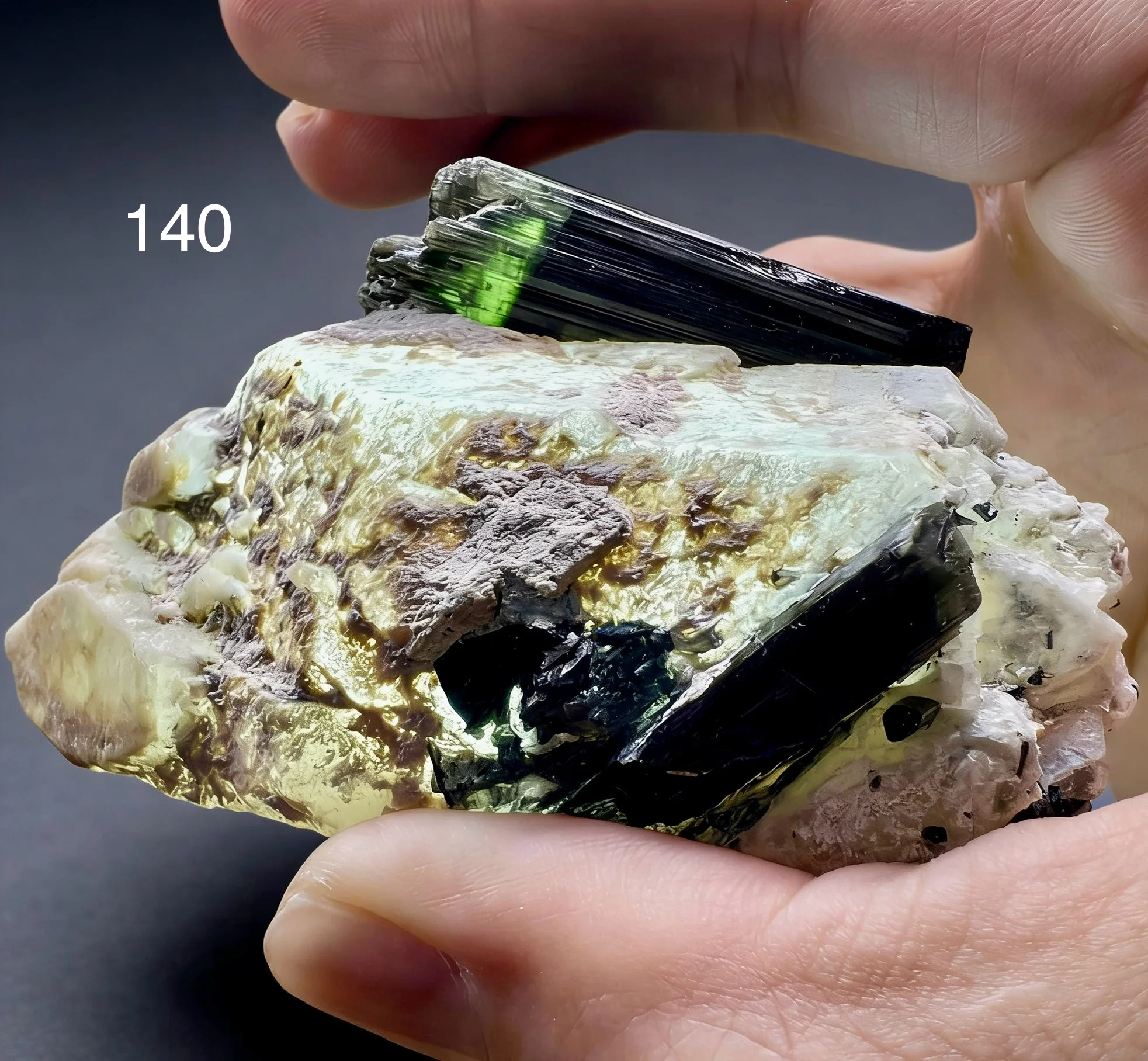 

Natural green tourmaline mineral rough crystal specimen home decoration collection display item