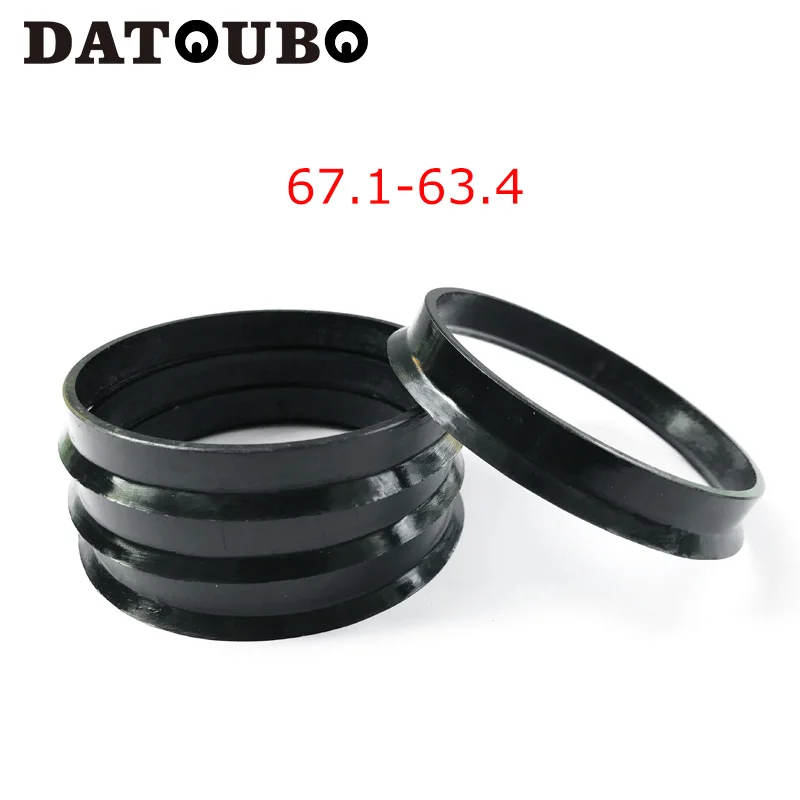 DATOUBO 4 قطعة أسود البلاستيك سيارة عجلة 67.1 مللي متر-54.1 مللي متر. 67.1-60.1 مللي متر. 67.1-59.1 مللي متر. 67.1-56.1. 67.1-63.1 ، 67.1 إلى 57.1 تتمحور خواتم
