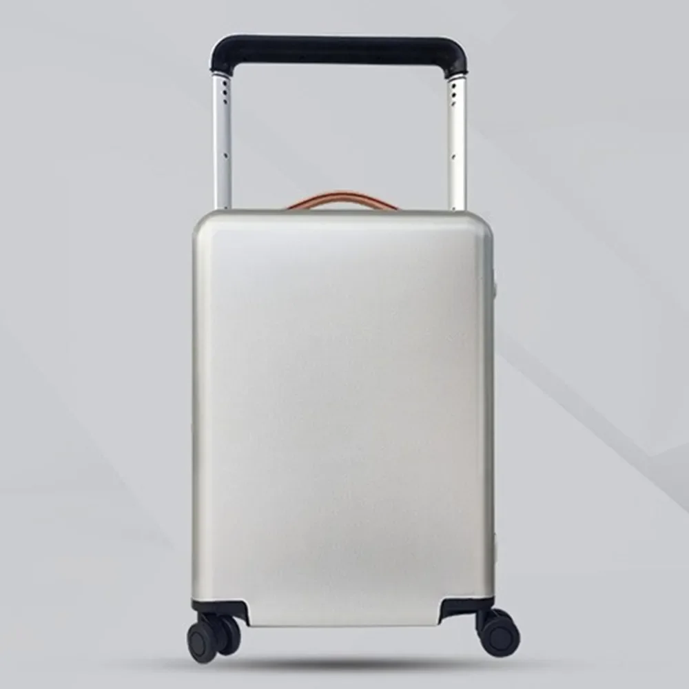 20 Inch Business Trolley Case UV Disinfection Suitcase Aluminum Magnesium Alloy Travel Box Wide Drawbar Boarding Bag TSA Lock 4