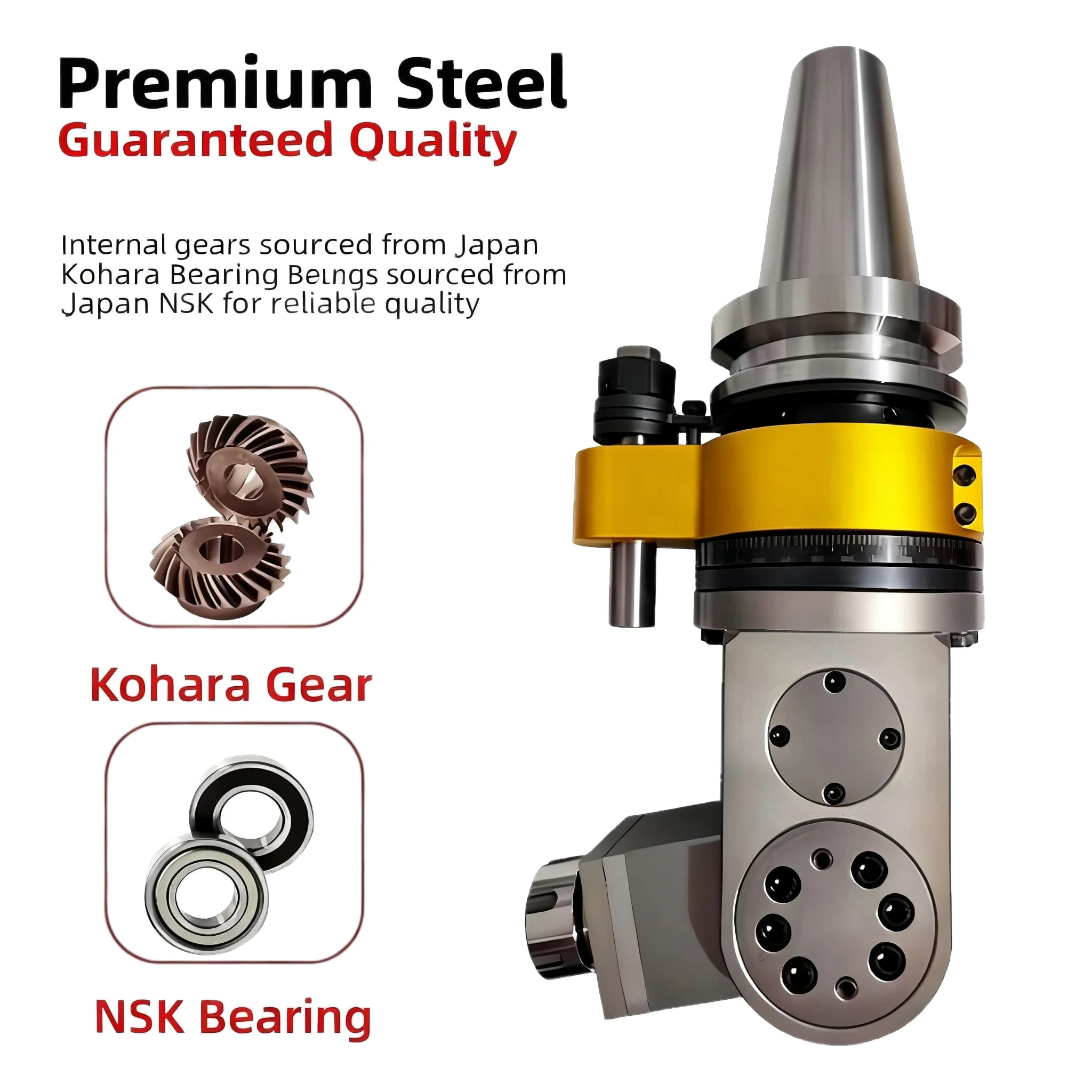 AHR Series 0-360° Adjustable CNC BT50 Angle Head Multi-Angle Milling Accessory for Complex Machinery & Valve Manufacturing