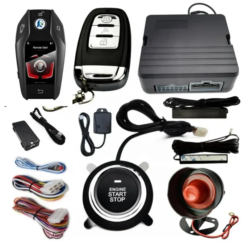 2025Smart LCD Key Remote Tracking Device with Keyless Entry Function DropShipping Mobile Phone App Control for Car Engine Start