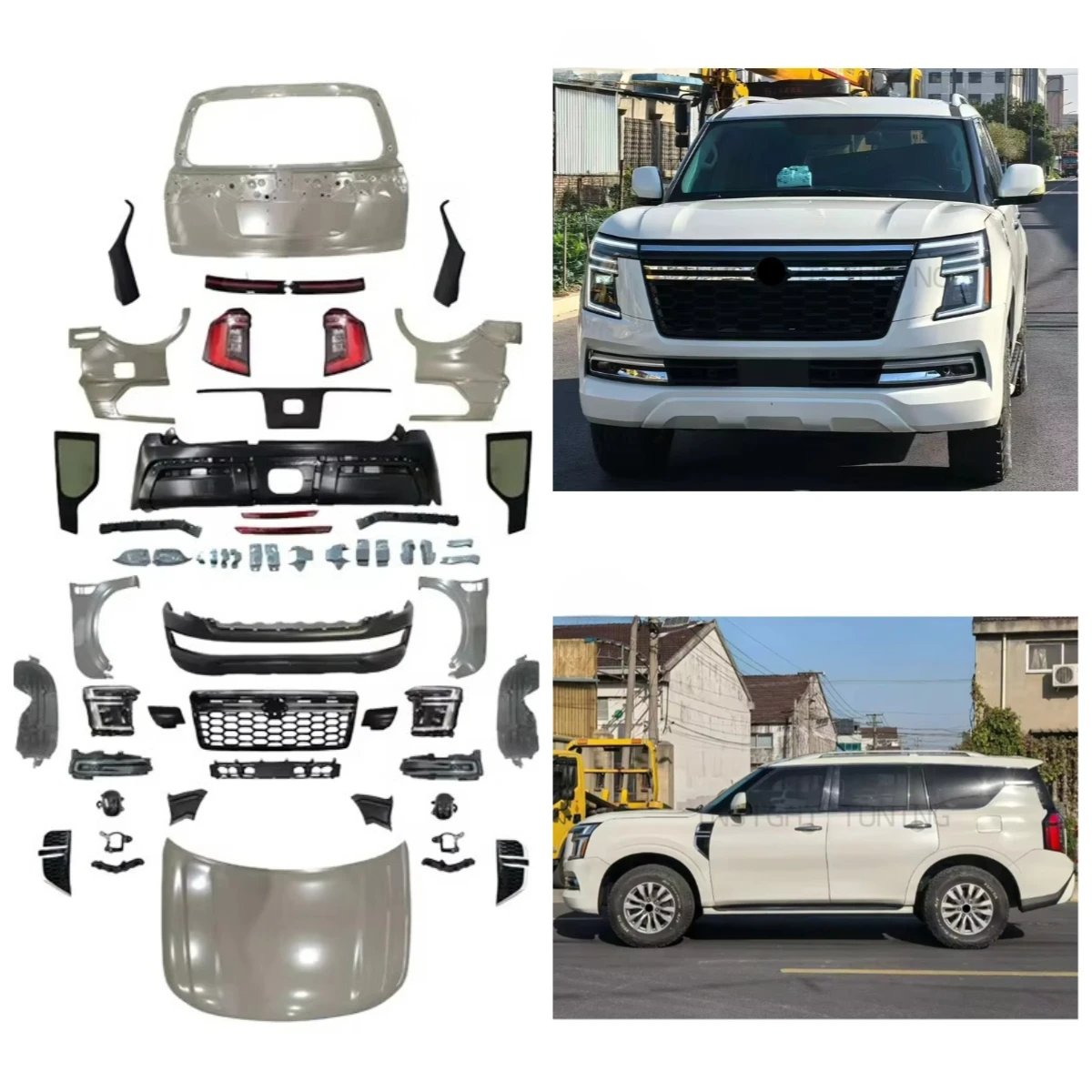 High Quality Y63 Design Car Bumper Bodykit Headlight for Patrol Y62 2010-2020 Old Upgrade to New 2025 Body Kits