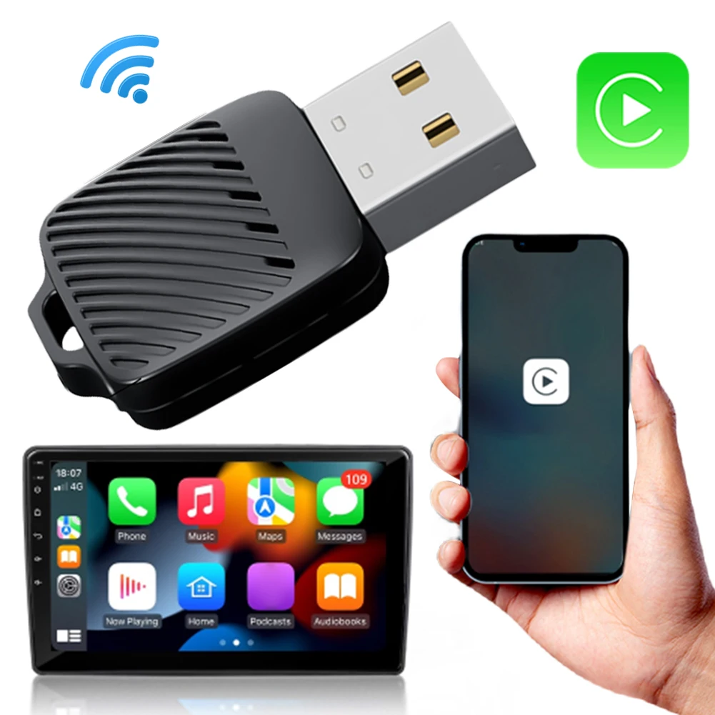 

Беспроводной адаптер CarPlay 2 в 1, Android Auto, беспроводной адаптер CarPlay, преобразующий провод на беспроводной мини-Carplay и автоматический ключ