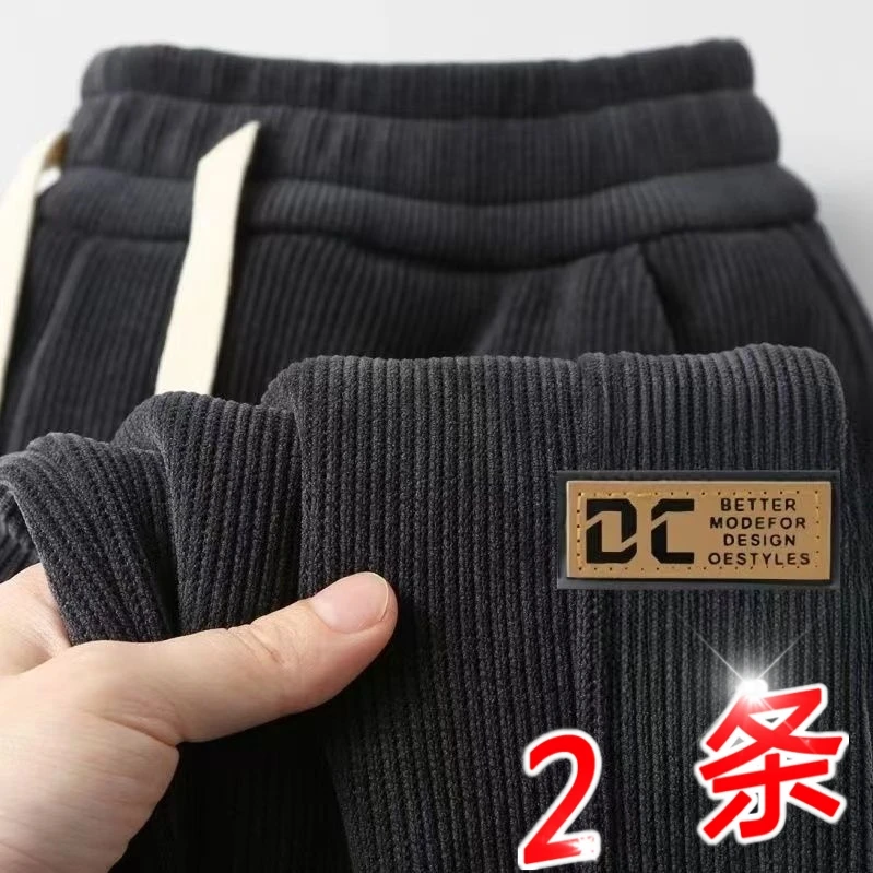 

Men's Casual Harajuku Pants Autumn Winter New Sle Loose Large Size Spor American Student Trousers Warm Polyester Fiber