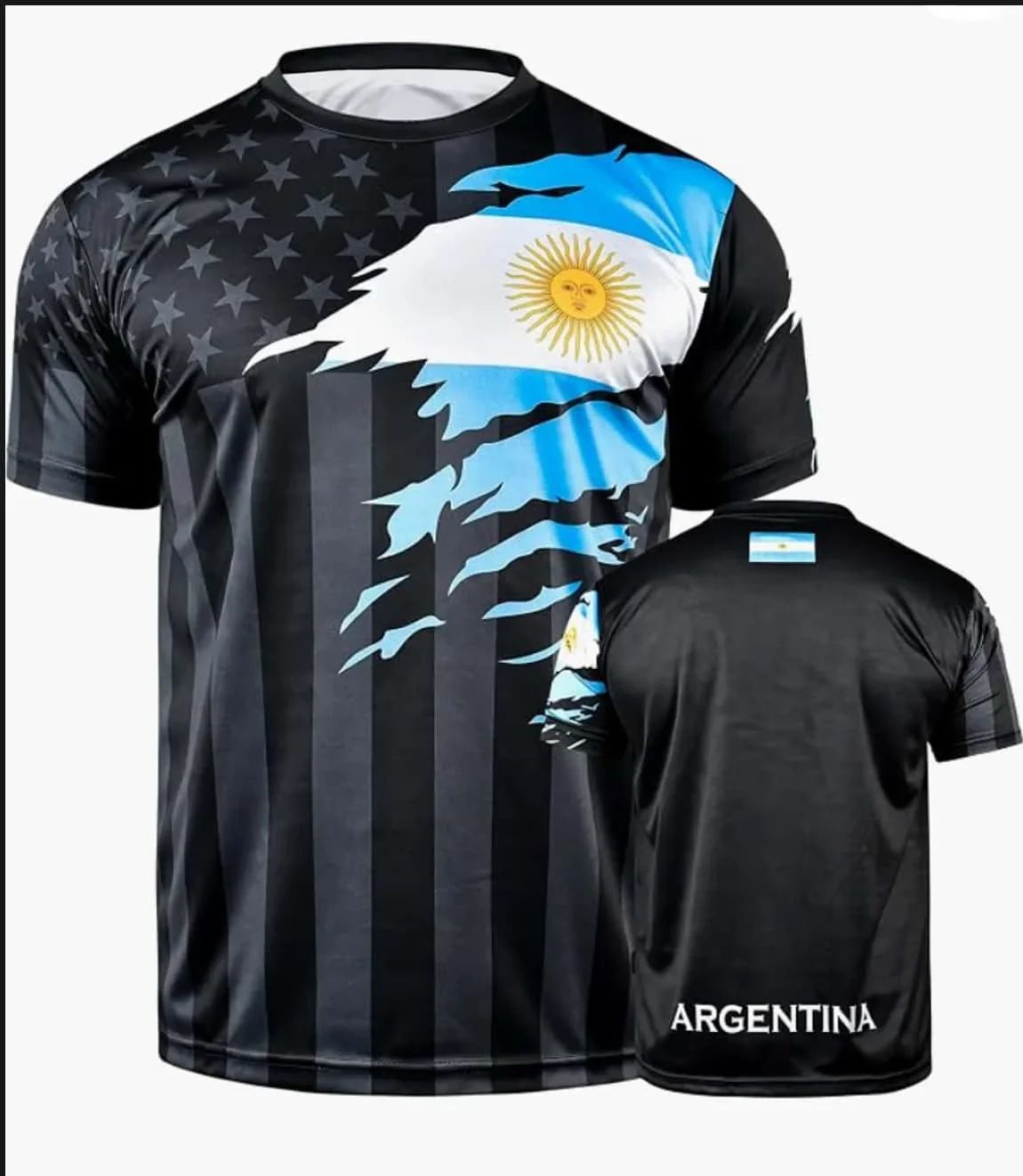 NEUES Fußballtrikot im Nationalflaggen-Stil mit schwarzem Streifenmuster und V-Ausschnitt, atmungsaktiv, passend für Eltern und Kinder, heiß begehrt – Detail 8
