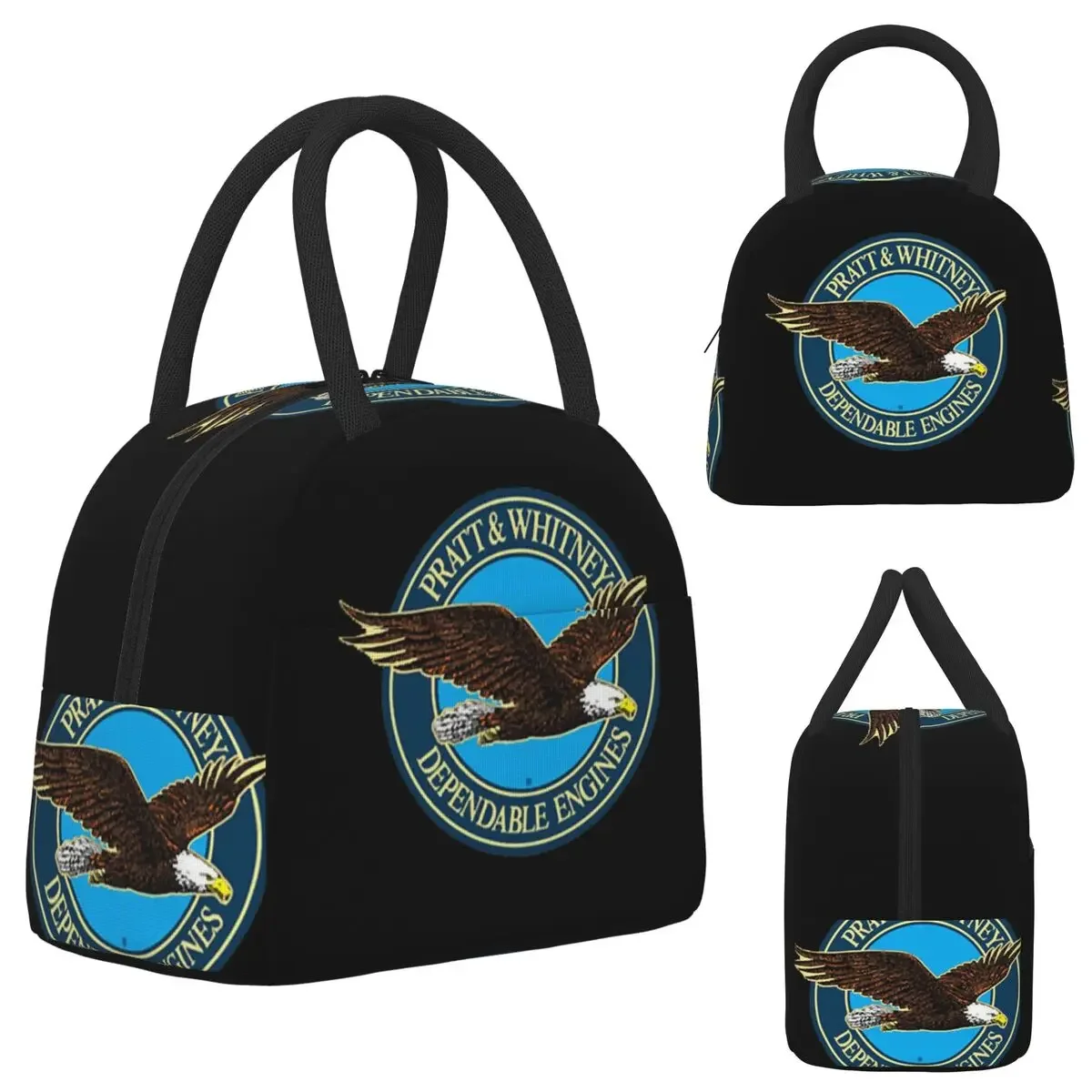 Pratt & Whitney Logo Dependable Engines Insulated Lunch Bag for Kids School Cooler Thermal Lunch Boxes Container