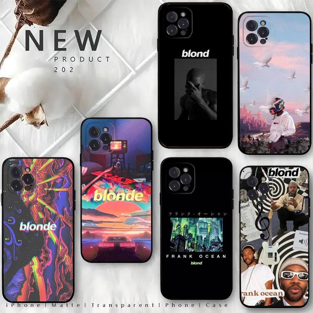 F-Frank Ocean B-Blonde Phone Case For iPhone15,14,13,12 Mini 11 Pro XR,X,XS,MAX 6S,7,8 Plus Silicone Cover Soft Black