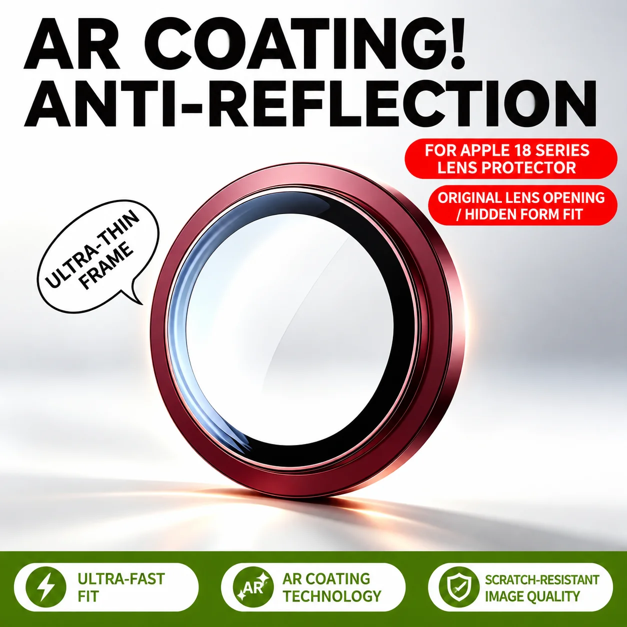 3Pcs/2Pcs/1Pc Original Official Camera Lens Protectors For iPhone 18 17 Pro Max Duo 9H Tempered Glass Metal Separate Ring Covers