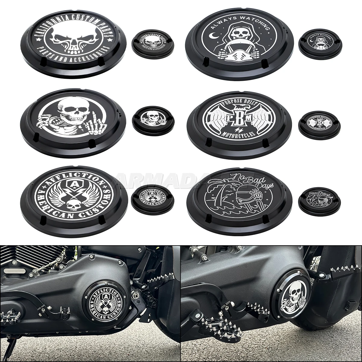 Motorcycle Derby Timer Clutch Timing Covers Engine Cover For Harley Softail Standard Low Rider S/ST Deluxe Heritage 114 2019-UP