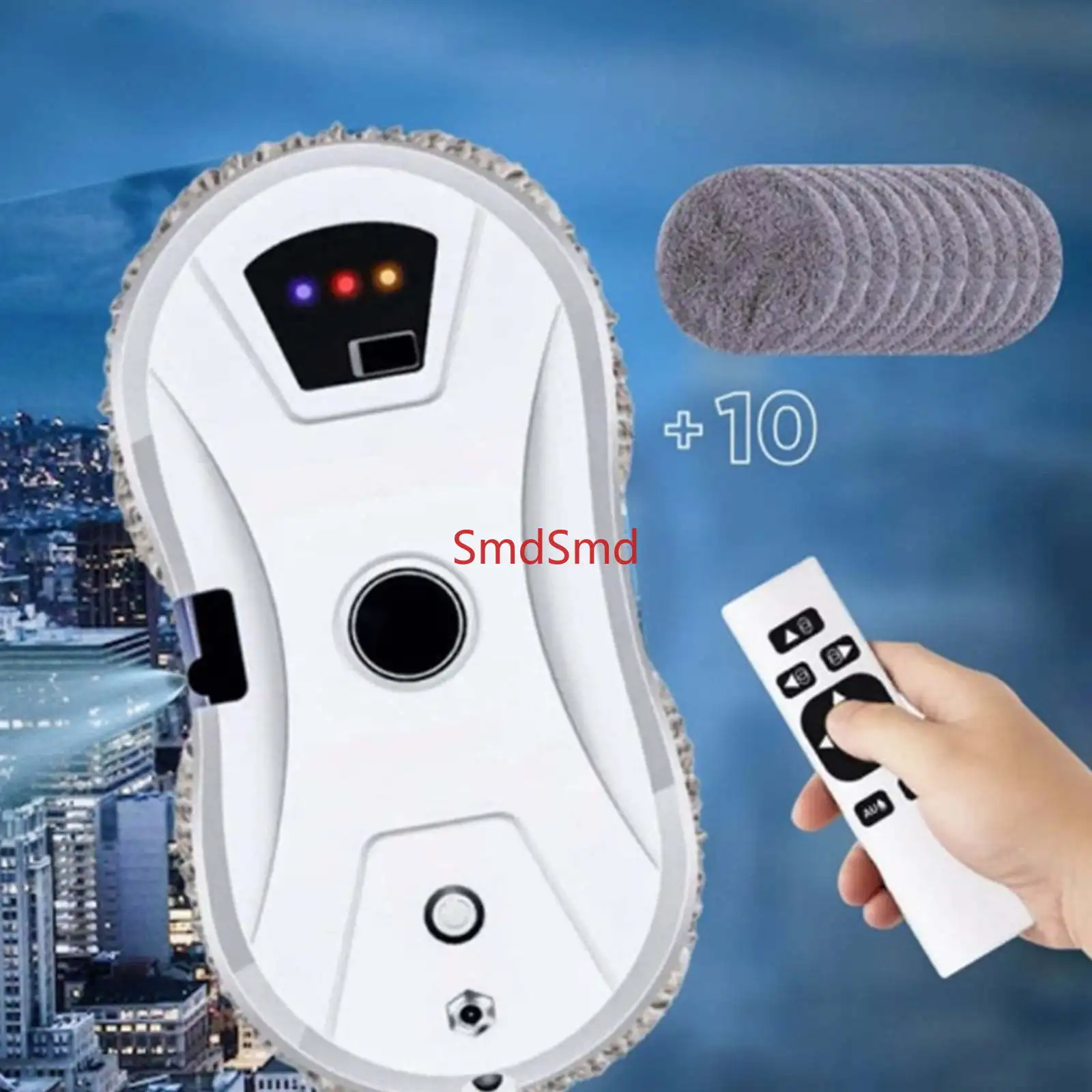 New Upgrade Robot,Automatic Water Spray Window Washing, Anti-Falling Edge Detection Remote Control for Glass Tiles Bathroom