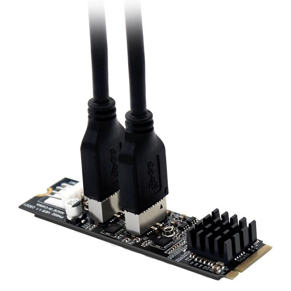 

NVME NGFF M-Key To Dual Type-E USB 3.1 Front Expansion Adapter 10Gb Front Expansion Cards Adapter Express Card Adapter