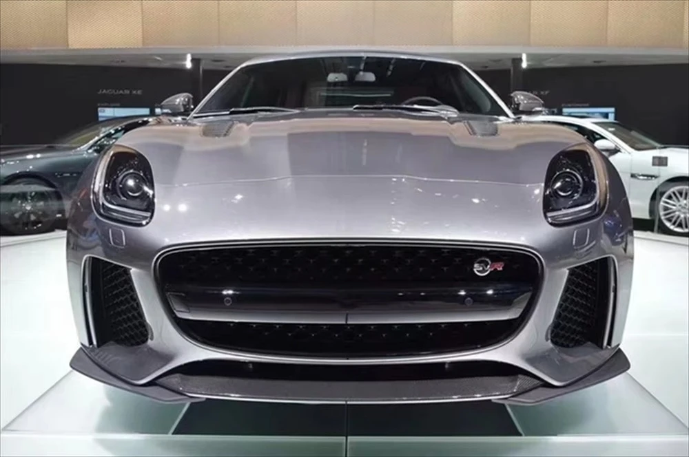SVR Style Carbon Fiber Lip Three Piece Body Kit for Jaguar F-TYPE Front Bumper Modification Used Condition 5