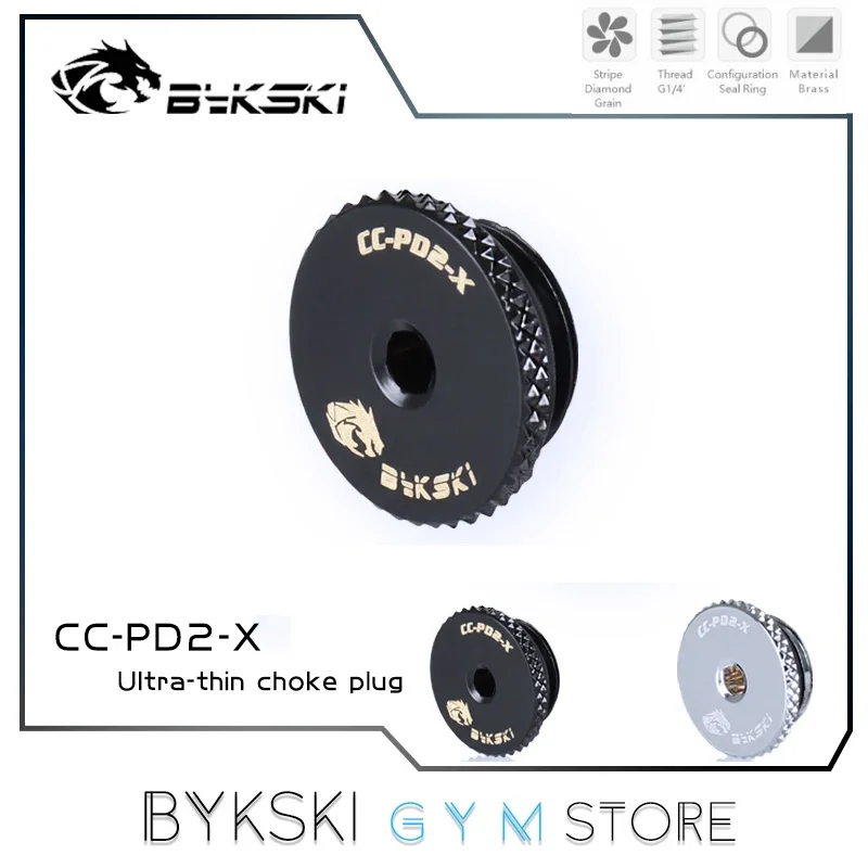 

Bykski Ultra-Thin Water Stop Plug Fitting, Hand-tighten G1/4'' Hexagon Series End Cap, 2 Colors, CC-PD2-X