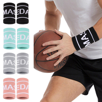 1 Pair Elastic Sport Wristband Basketball Volleyball Wrist Guard Golf Tennis Sweatband Wrist Band Fashion Colorful Wrist Support