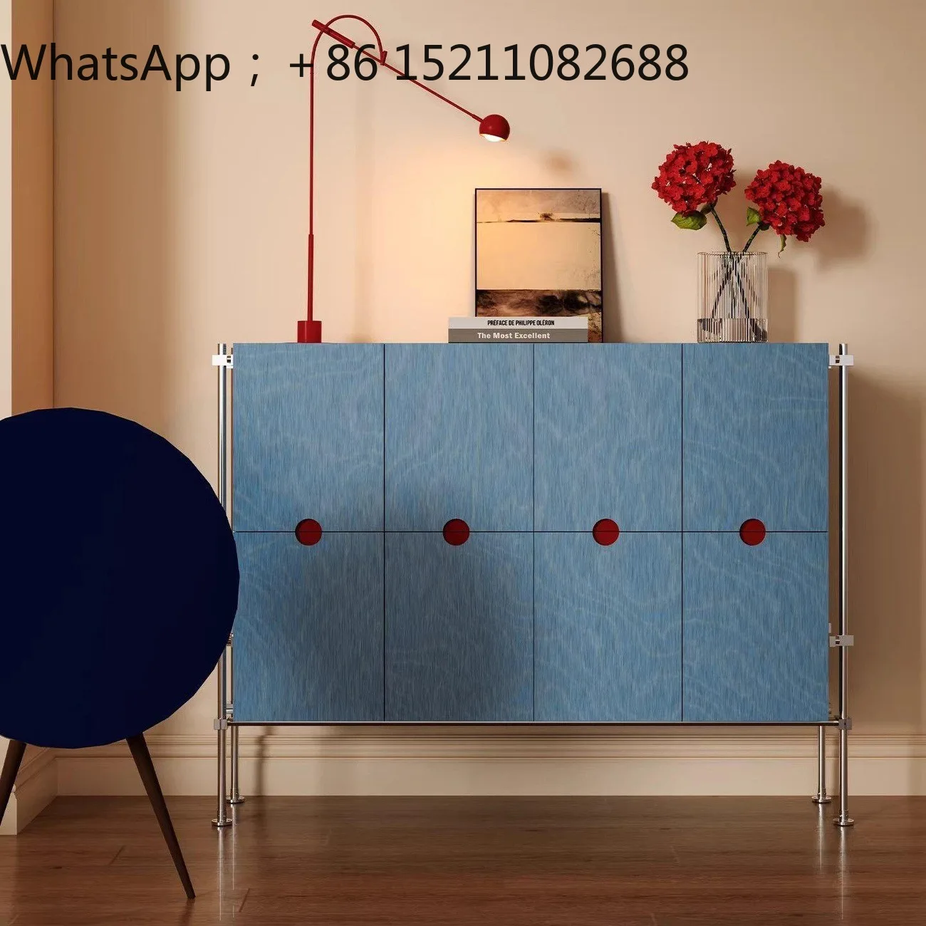 SCY dining side cabinet small apartment living room porch cabinet Bauhaus optical axis storage cabinet