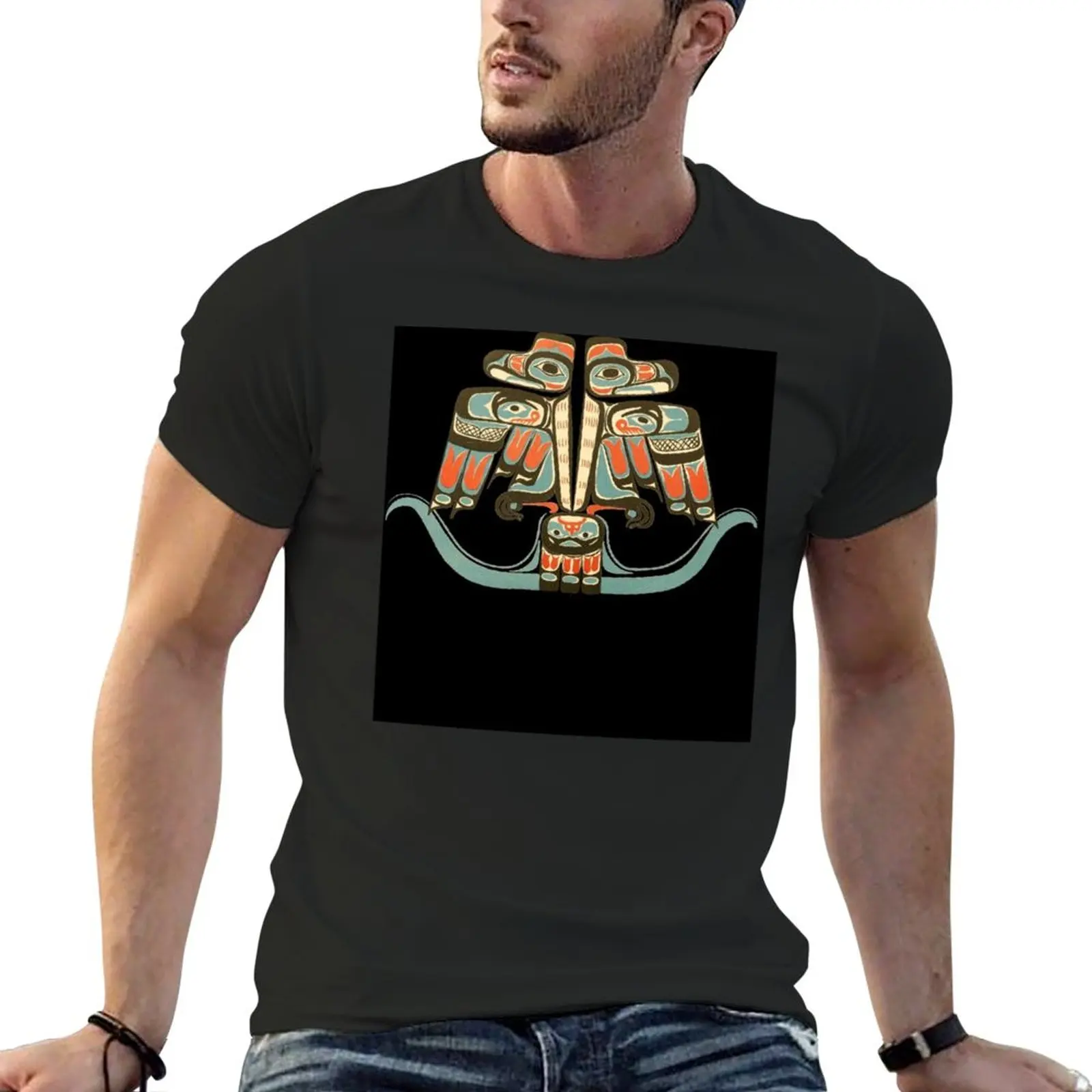 

Northwest Native Art Haida - Tlingit Thunderbird T-Shirt man clothes anime mens workout shirts