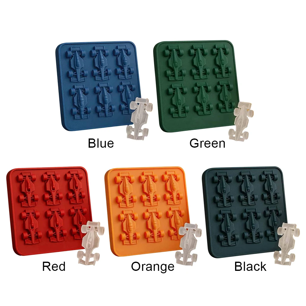 Formula 3D Racing Car Silicone Molds with 6-Cavity Racing Car Ice  Car Silicone Ice Cube for Chocolate Cakes Desserts Jelly