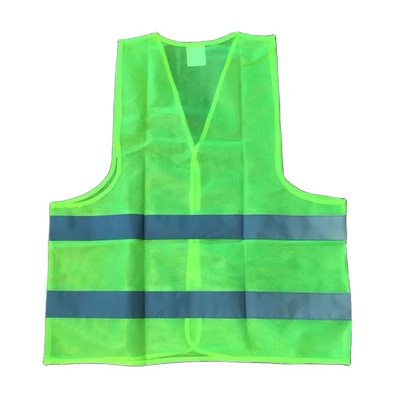 Super Light EN471 Reflective Fluorescent Green Warning Vest 60g Fabric