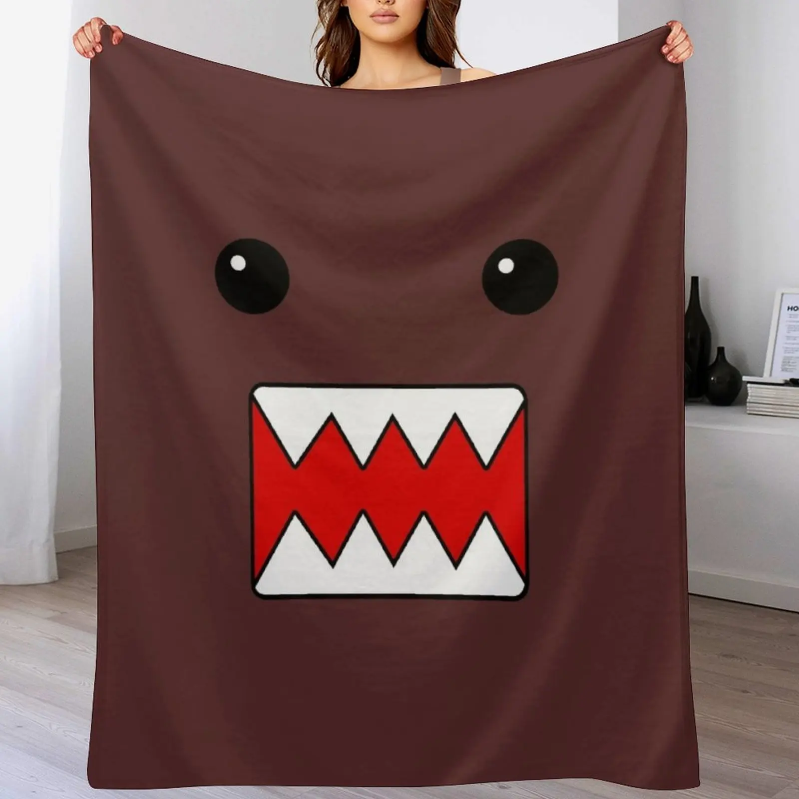 

Domo looks into the soul Throw Blanket Soft Plaid Winter beds Warm Luxury Blankets