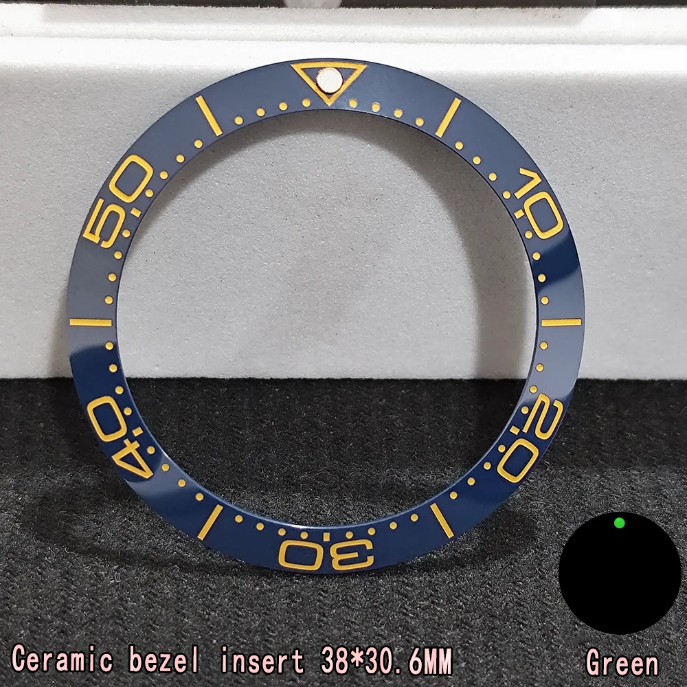 Inclinazione 38 * 30,6 mm lunetta per orologio in ceramica GMT e inserti per orologi subacquei adatti per 40 mm sostituzione di accessori Fashionistas ﻿