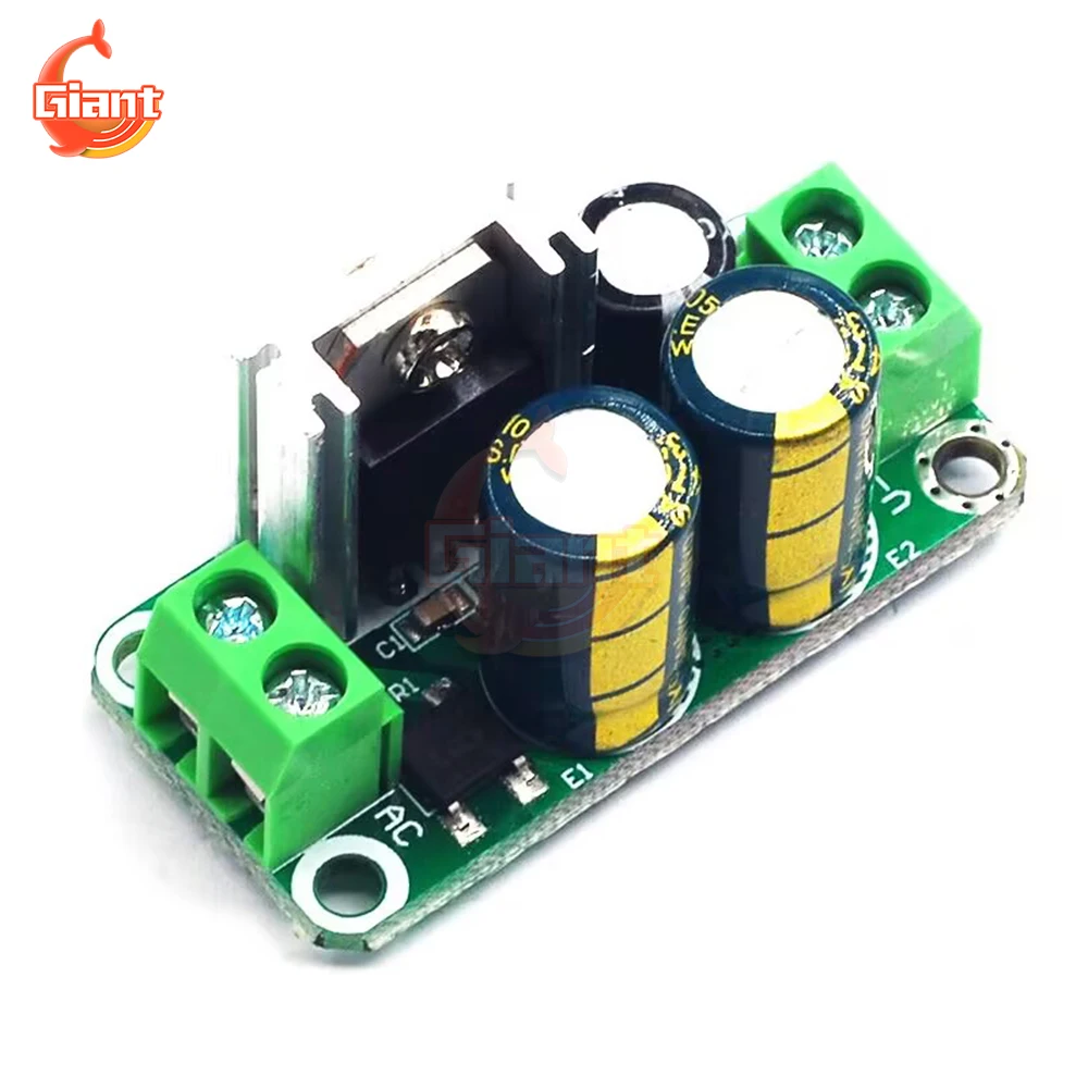 DC5V/6V/9V/12V/15V/18V/24V Single Regulated Power Module 1A Rectifier Filter Board Adjustable Regulated Power Supply Module