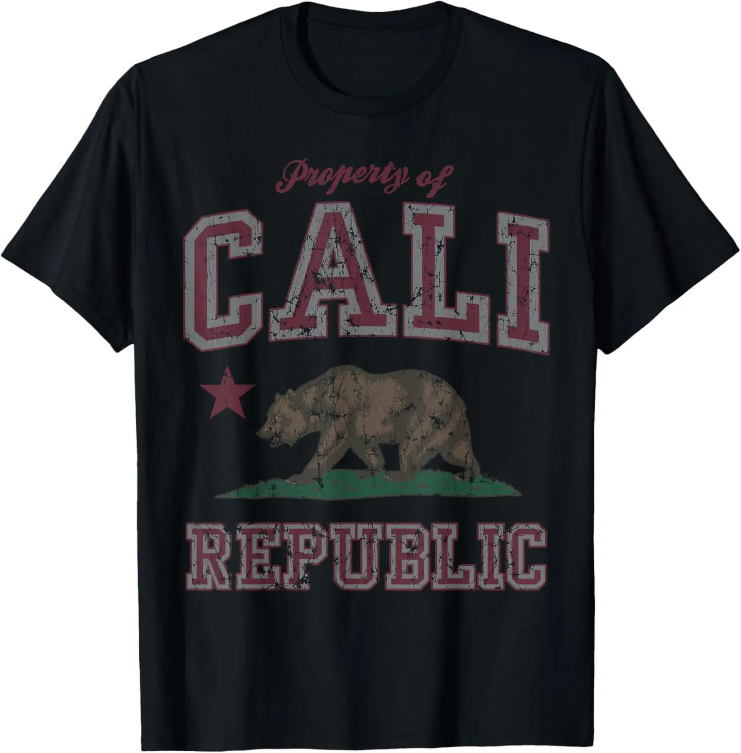 Vintage California Republic Flag Cali State Home T-Shirt