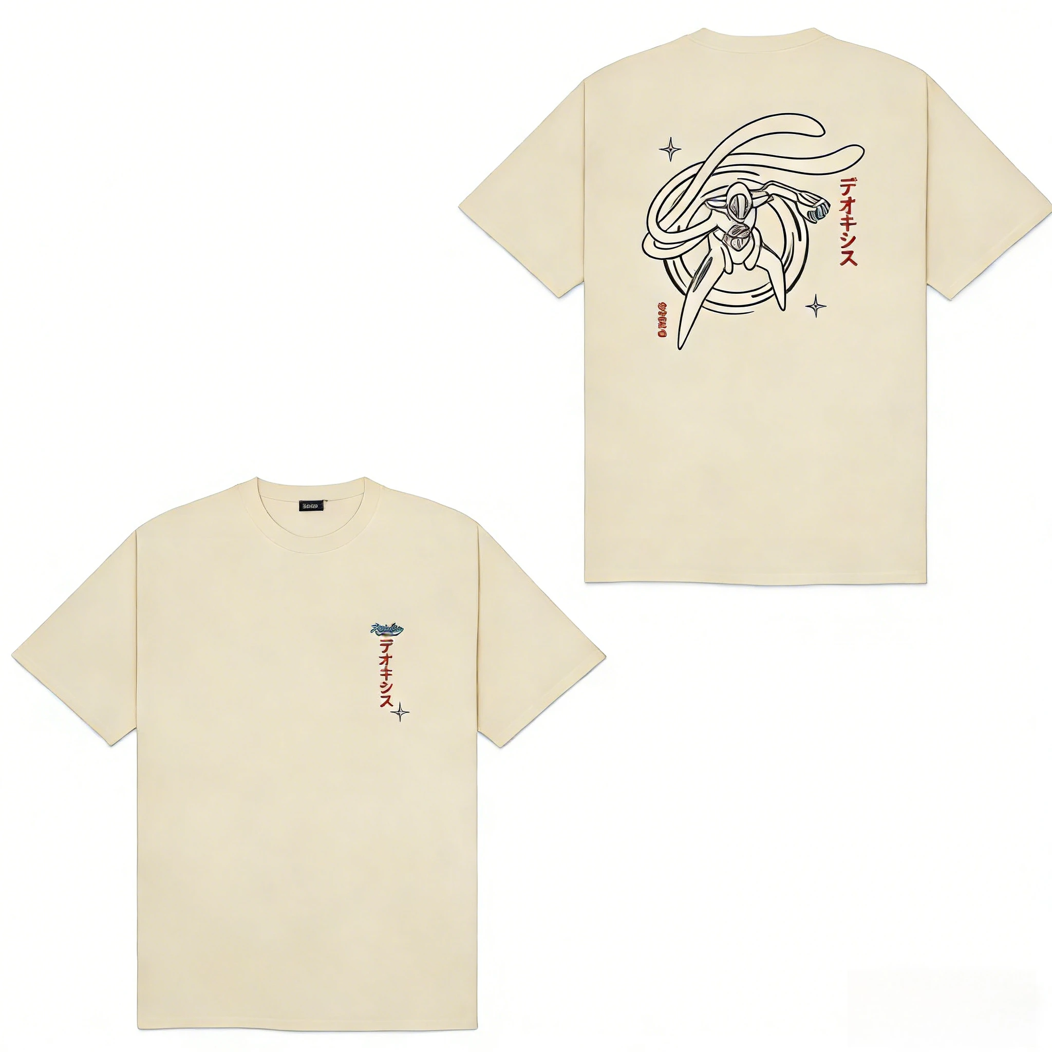 Bandai nova geração pokemon ochi heath graffiti impressão de alta qualidade masculina manga curta pai-filho solto confortável camiseta