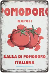 Retro Italian Kitchen Napoli Kitchen Wall Poster House Italy Wall Metal Tin Sign Plaque Poster Vintage Wall Room Gift Aluminium
