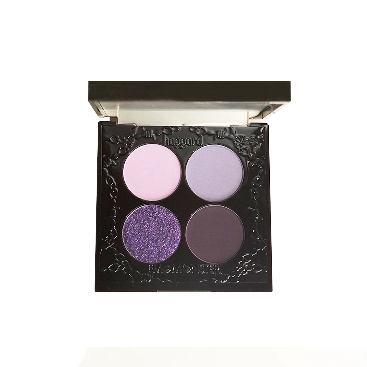 لوحة ظلال عيون من هاجارد مكونة من 4 ألوان، مسحوق مدخن بني غير لامع لامع، لوحة ظلال طويلة مع ظلال انتقالية