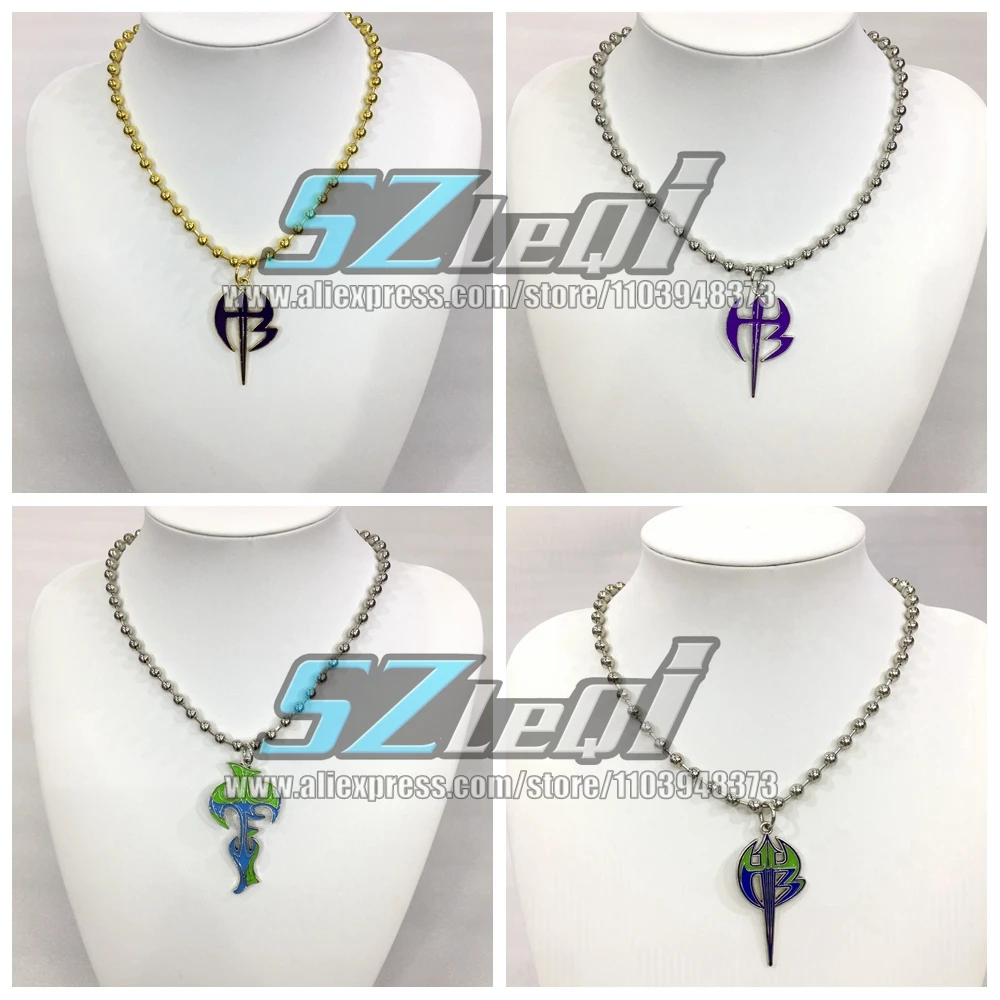 11 لون الأزياء والمجوهرات قلادة مع سلسلة ل هاردي بويز مات جيف قلادة المصارعة الرياضة الرجعية القلائد العصرية الملحقات