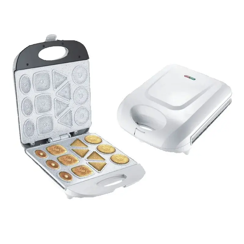 3-in-1 Cream Biscuit Maker Machine for Stuffed Cookies, Breakfast Pastries & Desserts with Non-Stick Plates