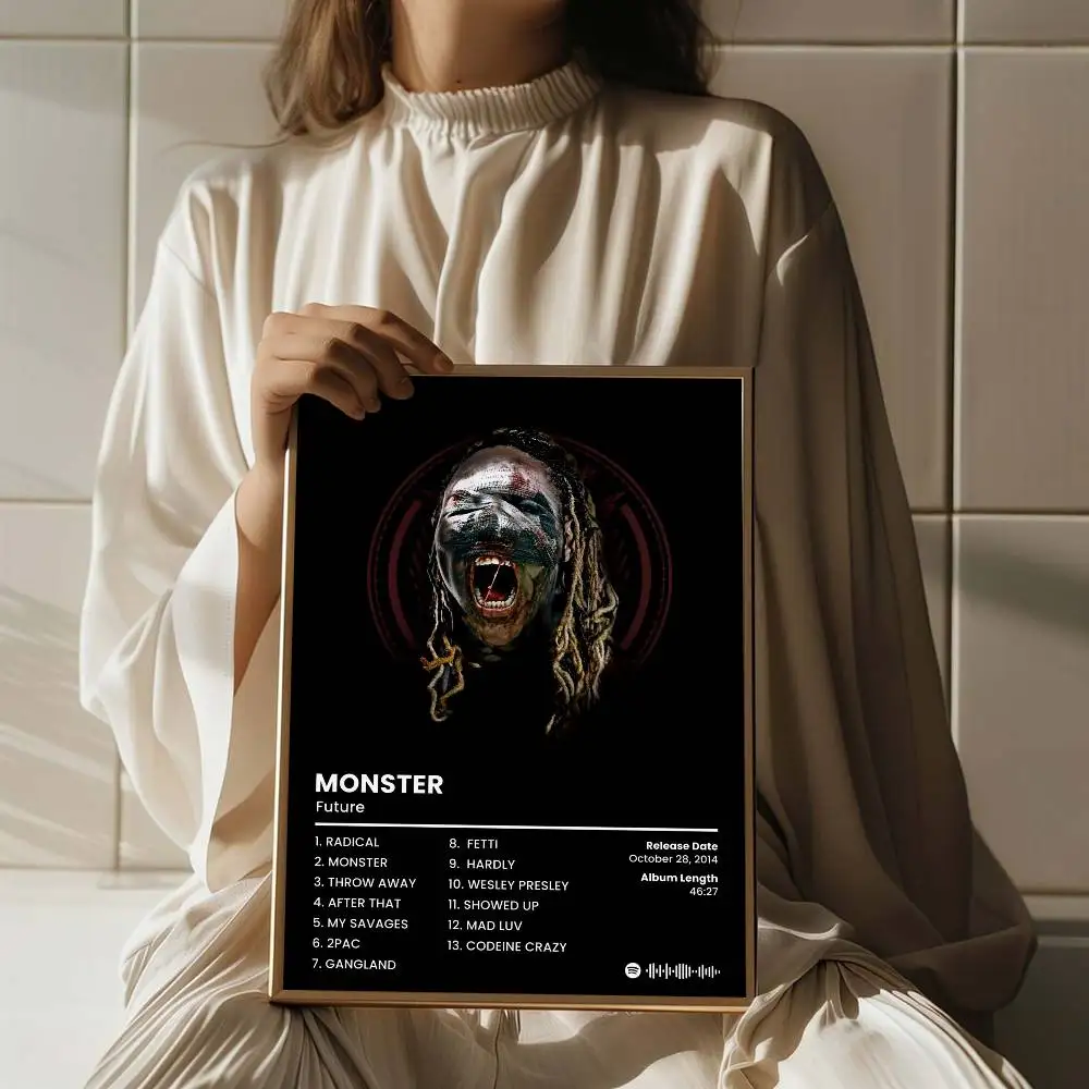 المستقبل الهيب هوب مغني الراب الكلاسيكية أنيمي المشارك للماء ورقة ملصق مقهى بار غرفة جدار ديكور #5