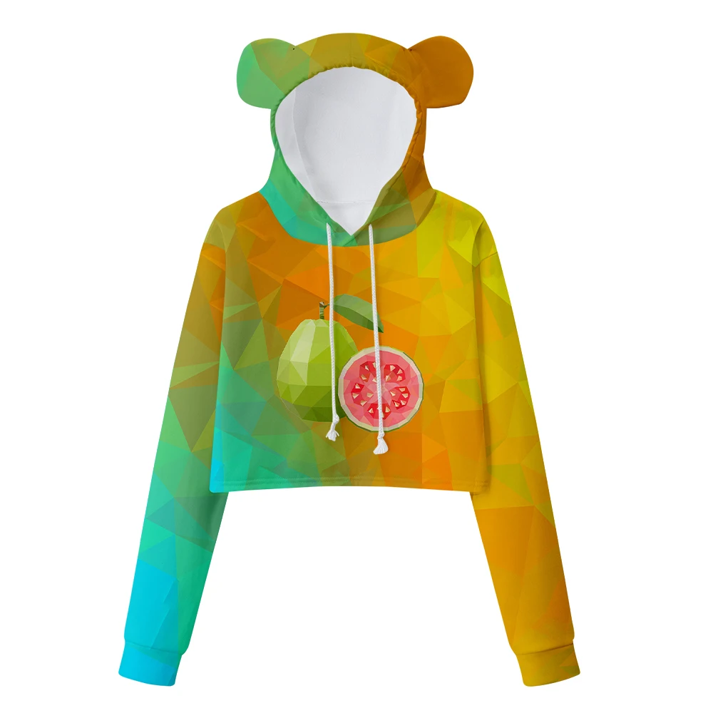 

bear ears cropped sweatshirt women's sweater cropped sweatshirt sexy Fashion hoodie sportswear trend12