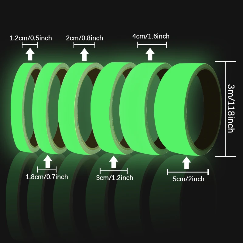 Luminous Tape Self-adhesive Sticker Safety Warning Glow In The Dark Home DecorationTapes Night Stage Fluorescent Emergency Tapes