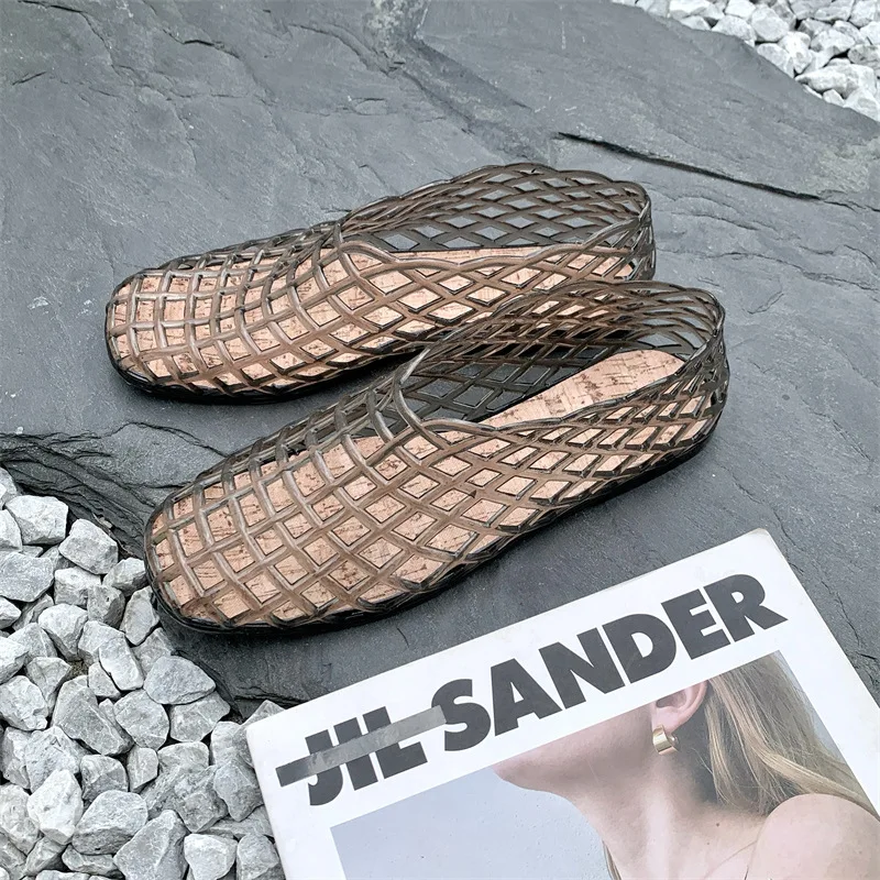 2025 Women's New Flat Sandals with Hollow PVC Breathable Summer Outerwear Baotou Bag and Casual Jelly Sandals image 6